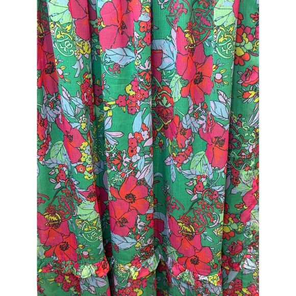 Roller Rabbit Women's Size Medium Hole Ashbury Floral Frida Maxi Dress - Picture 10 of 10